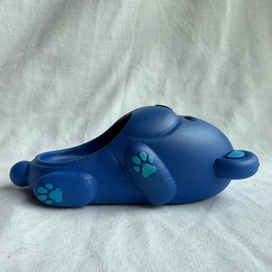Ciabatte con Stampa Animalier da Donna, Blu, in PVC, Punta Rotonda, Imbottite, per Tutte le Stagioni, Suola Intermedia in EVA, Suola Esterna in Plastica - Product Image 1