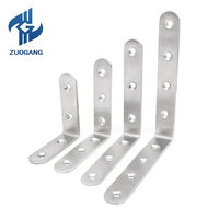 Support d'angle en acier inoxydable en forme de L pour fixation de meubles en bois et étagères