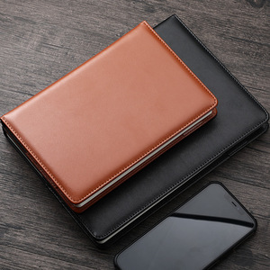 Custom Company A5 B5 Notebook classico nero in pelle PU Business Planner con stampa stile cartonato in finta pelle - Product Image 3