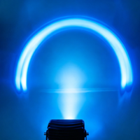 Nouvelle lumière de zone de sécurité LED rouge et bleue en forme de U rectangulaire de 4,7 pouces, 12-110V, pour chariot élévateur AGV, lumière d'avertissement, indice de protection IP67, 2000LM, virtuelle