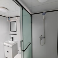 Unité de salle de bain préfabriquée portable de luxe à design moderne, avec structure en acier galvanisé, pour toilettes et douche mobiles, idéale pour l'extérieur (vente en gros)