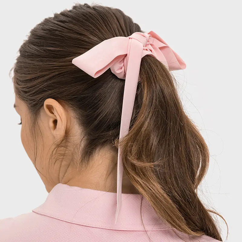 Wholesale Fashion Adjuatsble Elastic Band Scrunchies Hair Accessories For Women Sports Gym Yoga Bowknot Hair Tie
