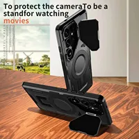 Étui avec support magnétique pour Samsung Galaxy S26Ultra S25 Plus S24 S23 FE S22 A56 A36 A26 A16 A55 A35 A25 A15 A14 5G A06 A05S A05