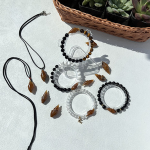 Braccialetto Personalizzato Paopao Mouse con Cristalli, Pietre Curative e Collana con Fossile di Lumaca per Regali Fai-da-Te - Product Image 1