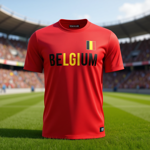 Maglia da Calcio Belgio Rossa Gialla Nera Personalizzabile con Nome e Numero per Tifosi - Product Image 3