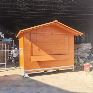 Casas de Madera Ecológicas Eurasia, <span class=keywords><strong>Chalet</strong></span> Plegable de Fácil Montaje, Cabaña de Madera Impermeable para Mercados, Eventos, Festivales y Navidad - Product Image 1