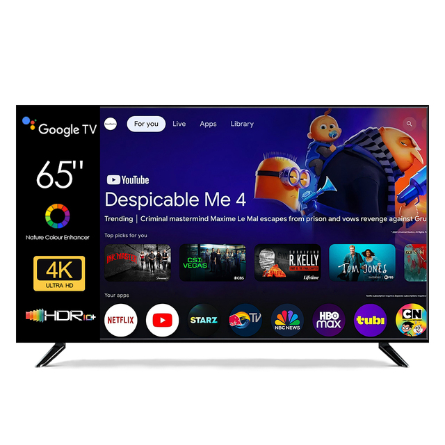 OEM Factory 65 Inches Big Screen 4K Smart TV Ultra HD Display 75 85 100 Inch Smart LED TV