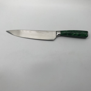 Sản xuất chuyên nghiệp 8 inch <span class=keywords><strong>Laser</strong></span> Damascus mô hình thép nhà bếp đầu bếp Dao nấu ăn dao - Product Image 3