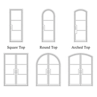 CBMmart, fábrica personalizada, marco de aluminio abatible, puertas de vidrio esmerilado transparente de LOW-E templado para proyectos de construcción de casas y villas