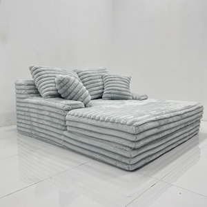 Phong Cách Sang Trọng Sofa Đặt Phòng Khách Hiện Đại Màu Xanh Lá Cây Cán Sofa Giường Trong Hộp Cho Căn Hộ Trung Tâm Mua Sắm Biệt Thự - Product Image 4