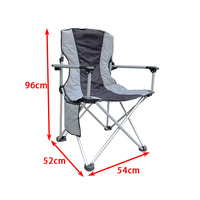 Chaise de camping d'extérieur pliable en alliage d'aluminium au design moderne avec sac latéral pour la pêche, le jardin et la plage