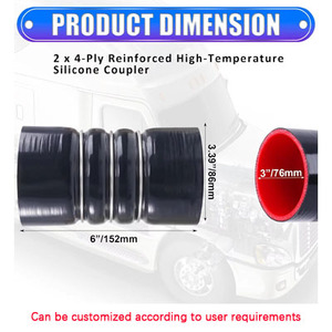 Tuyau en caoutchouc découpé sur mesure OEM/ODM Radiateur <span class=keywords><strong>Intercooler</strong></span> Turbo EPDM NBR Tuyau en silicone renforcé - Product Image 4