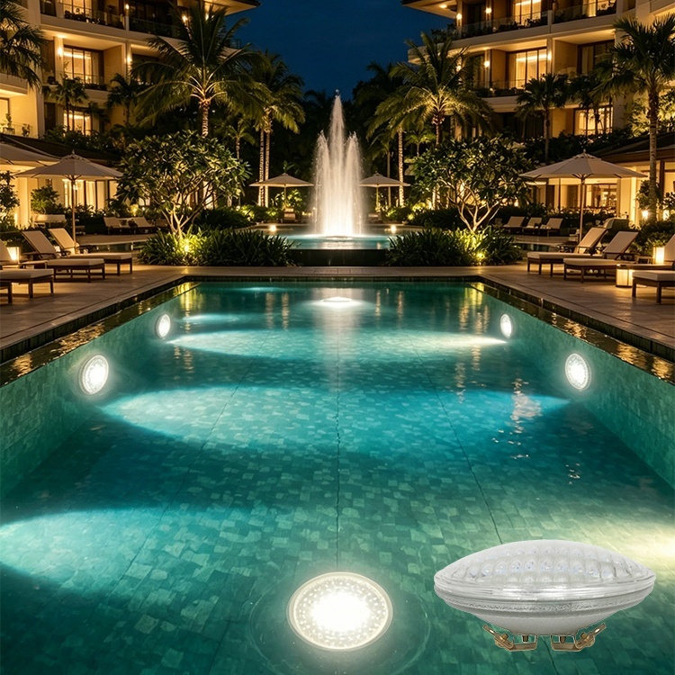 LED Underwater Pool Light DC12W PAR36 Waterproof for Swimming Pool Bottom and Wall Hanging Landscape Lighting