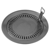 Poêle ronde à charbon de bois pour barbecue de camping antiadhésif noir portable japonais adaptée à la cuisinière à gaz plaque de gril de vente chaude