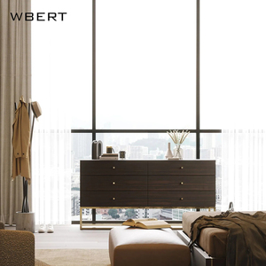 WBERT Modern Italian Solid Wood <b>Side</b> Cabinet Wall-Mounted Storage for <b>Living</b> <b>Room</b> or Bedroom with Drawer-Type Porch Locker - Product Image 2