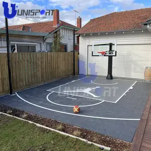 UNISPORT FIBA CEインターロッキングスポーツフローリングタイル屋外および屋内マルチスポーツバスケットボールコート用