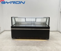 Vitrine Réfrigérée Grande Taille (1,5m-3m) pour Viandes et Charcuteries, Double Température, 220V/110V, Congélateur Ventilé