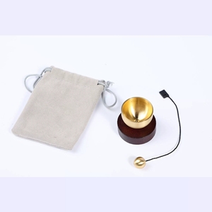 Mini cloche chantante en laiton pur, ensemble portable, carillon éolien, sonnette de porte pour la méditation, la pleine conscience, le soulagement du stress, le yoga - Product Image 5
