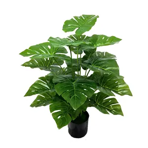 Sıcak satış 70cm tropikal bitkiler küçük saksı yapay bitki yapay bonsai bitkiler ev ofis kapalı Decorgreen