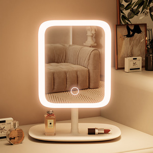 LED Smart Makeup <b>Mirror</b> <b>Square</b> With Light Fill Light For Bedroom Desk Student Dormitory Use - Product Image 1