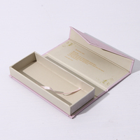 Boîte à cils magnétique de luxe avec logo personnalisé Cils en vison de qualité supérieure Boîte cadeau pour cils au fini mat et élégant Emballage en carton rigide