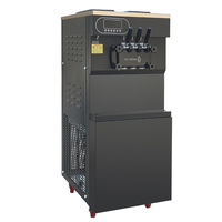 Nouvelle machine à glace italienne 4 roues, lait et eau, 3 saveurs, 220V/110V, commerciale pour les chaînes de magasins en franchise