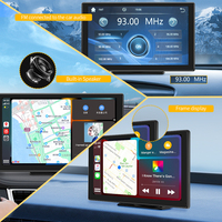 Écran tactile portable de 9 pouces, autoradio sans fil CarPlay Android Auto avec GPS/Google/FM, montage sur console de tableau de bord