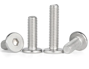 Chicago Stainless Steel 304 Oval Head Flat Nuts <b>Set</b> M8/M4 Male Female Threads Coarse Thread 10mm for Furniture Metric - Product Image 3