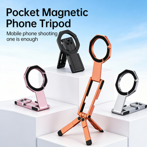 מעמד טלפון מגנטי TKT TikTok Hot Sales כתום מסגסוגת אבץ N52, מתקפל ונייד עם זרוע ארוכה מתכווננת - Product Image 4