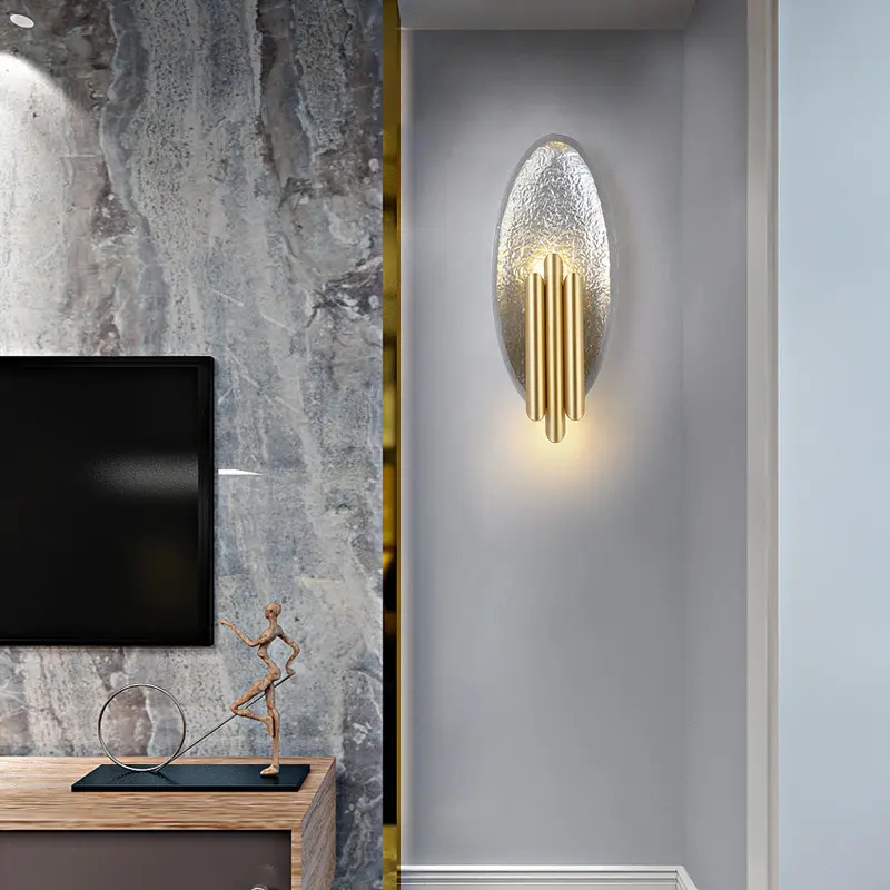2022 modern lighting room god metal chrome resin hotel room led wall light lamp