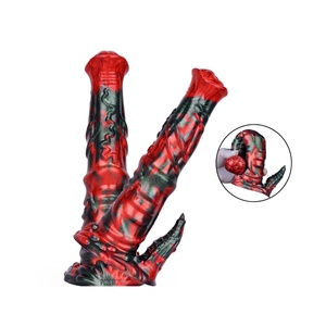 NNSX Horse Knot Liquid Silicone Animal Anal Sex <b>Toy</b> with Suction Cup Dildo G-spot Massager <b>for</b> <b>Men</b> Women - Product Image 1