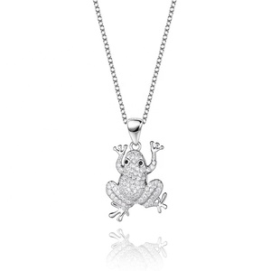 GN31 S925 Sterling Silver ếch Bạc Mặt Dây Chuyền Vòng cổ phong cách thời trang cho đám cưới Đồ trang sức thời trang với động vật Yêu Tinh cá tính - Product Image 1