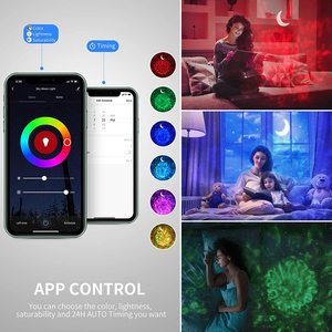 โปรเจคเตอร์ดาว Galaxy ของ Tuya Smart Wifi APP ฉายแสงดาวบนท้องฟ้าจำลอง พร้อมไฟ Nebula ควบคุมด้วยเสียงเพลง เหมาะสำหรับงานปาร์ตี้และเป็นของขวัญสำหรับเด็ก - Product Image 3