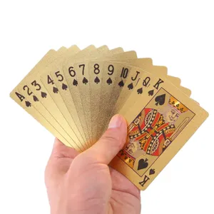 Kuwait nhựa chơi cardsplaying thẻ nhựa chất lượng cao TC thương hiệu riêng nhựa đen Poker chơi cardscustom