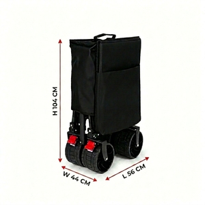 Heavy Duty 360LBS Folding Beach <strong>Wagon</strong> Cart with Wheel Extra Long <strong>Collapsible</strong> Camping Cart Portable Outdoor <strong>Wagon</strong> for Beach - Product Image 5