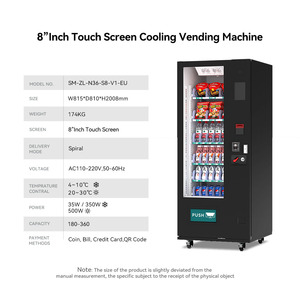 Máquina Expendedora Refrigerada de Autoservicio 24 Horas, Máquina Expendedora Pequeña de Snacks, Bebidas, Pañuelos y Herramientas - Product Image 3
