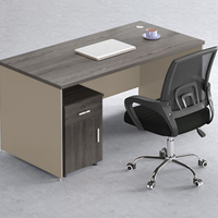 Vente en gros de bureau en bois industriel moderne Bureau poste de travail pour écrire Table d'ordinateur avec chaise pour le bureau