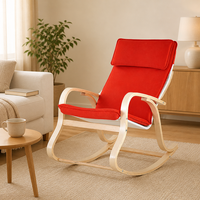 Produits les plus vendus sur Alibaba : Fauteuil à bascule avec coussin de dossier, base en bois lisse pour la relaxation à domicile