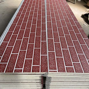 <span class=keywords><strong>Isolation</strong></span> thermique de revêtement de <span class=keywords><strong>maison</strong></span> et panneaux muraux extérieurs ignifuges avec panneaux muraux sandwich en PU imprimés bicolores - Product Image 1