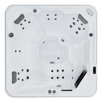 Jacuzzi de Lujo para 6 Personas, Grande, Familiar, de Acrílico, con Hidromasaje, Eficiente en Energía, para Exteriores, con 34 Jets