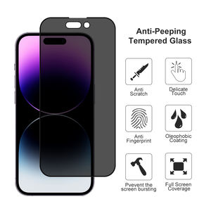 ฟิล์มกันรอยหน้าจอเพื่อความเป็นส่วนตัวคุณภาพสูงความแข็ง9H สำหรับ iPhone 11 12 13 14 15 PRO MAX ฟิล์มกันรอยแบบมืออาชีพ - Product Image 5