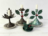 Porte-bougie en fer en forme de feuille de houx de Noël, bougeoir vintage en métal, support de bougie rustique, décoration de maison pour les fêtes, centre de table