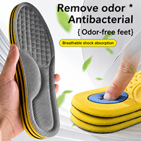 Semelles intérieures de chaussures de sport confortables, respirantes, absorbant les chocs, anti-odeurs, antibactériennes, absorbant la transpiration, en PU, pour l'été
