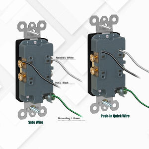 MVAVAクイックワイヤプラスチックパネル米国アメリカ二重デコレータ20A 102-132V AC TR屋外電気コンセント壁ソケット - Product Image 6