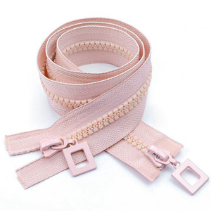 Vente en gros personnalisée 8 #   <span class=keywords><strong>Fermeture</strong></span> éclair double glissière en plastique, ouverture bidirectionnelle, <span class=keywords><strong>fermeture</strong></span> éclair en résine <span class=keywords><strong>pour</strong></span> vêtements, séparation bidirectionnelle, 10 cm - Product Image 4