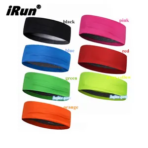 Irun Hoge Kwaliteit Lycra Outdoor Sport Nylon Stretch Hoofdband Zweetband Stretch Elastische Hoofdband Met Siliconen Grip