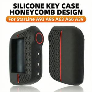 Funda de silicona tipo panal para llave de coche StarLine A93 A96 A63 A66 A39, cubierta protectora para sistema de alarma bidireccional - Product Image 5