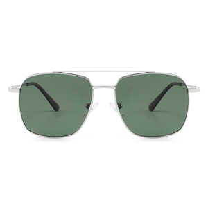 Gafas de Sol Rectangulares Unisex, Montura Metálica Completa, Lentes Polarizadas Gris Oscuro, 100% Protección UV, Uso en Exteriores, Adultos - Product Image 6