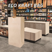 Sac en papier couché recyclé écologique imprimé sur mesure SOS pour la promotion, les expositions, les supermarchés, les achats et l'emballage alimentaire à emporter
