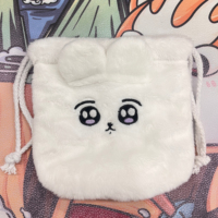Animaux en peluche personnalisés mignon mini kawaii peluche sac pochette moelleux avec cordon de serrage